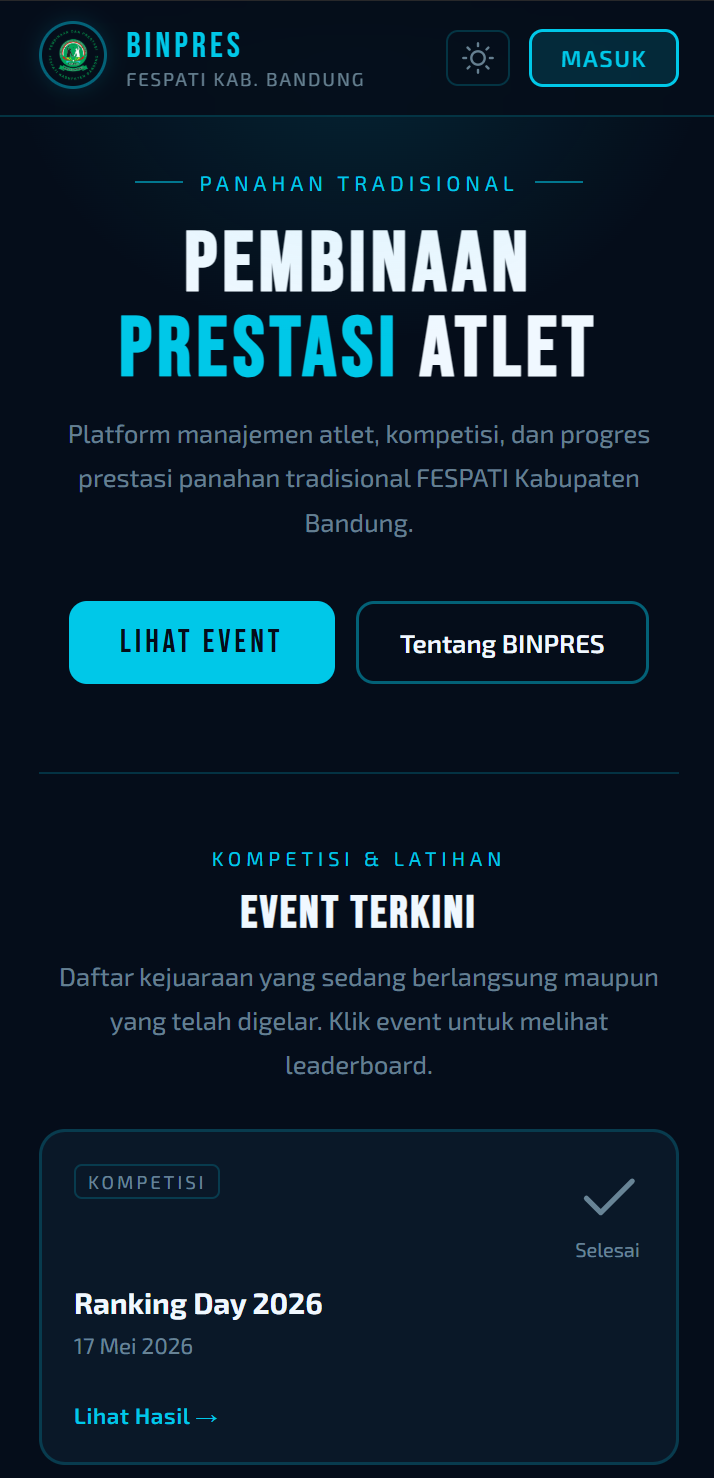 BINPRES App — Beranda